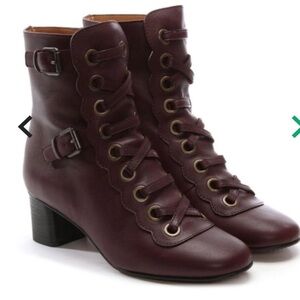 CHLOÉ Orson Buckled Leather Ankle Boots